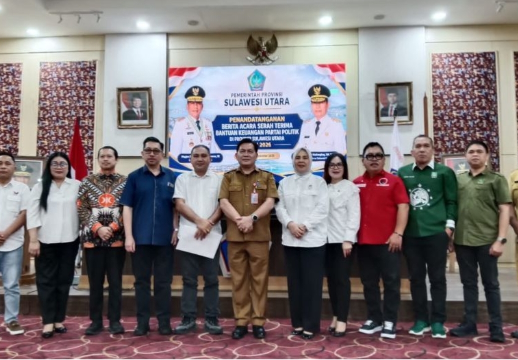 Pemprov Sulut Kucurkan Rp1,753 Miliar untuk Sembilan Partai Politik