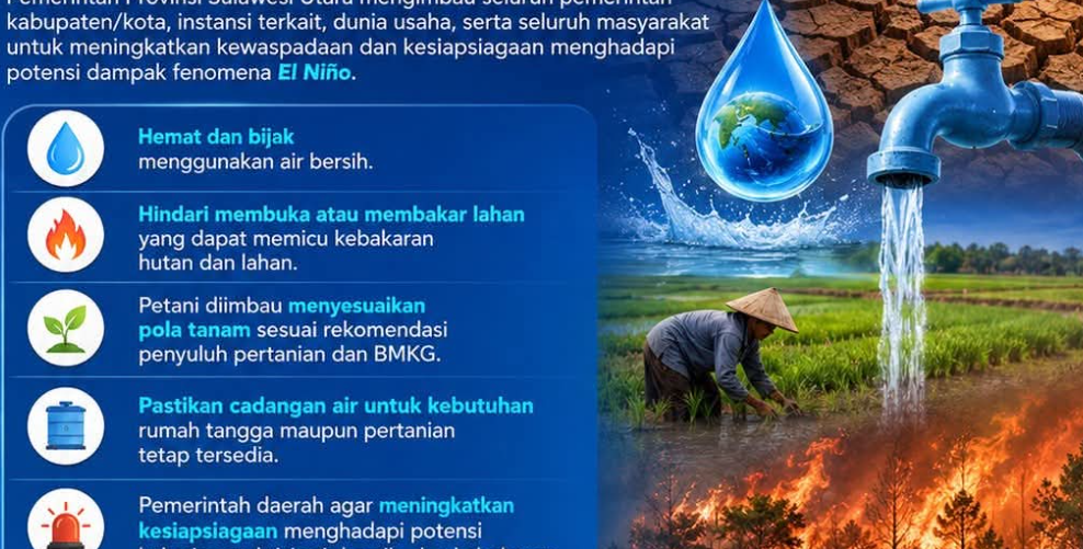 Hadapi Potensi El Nino, Pemprov Sulut Imbau Masyarakat Tingkatkan Kesiapsiagaan