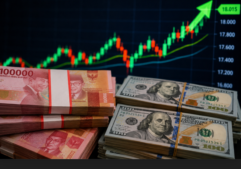 Rupiah Tembus Rp18.015 per Dolar AS, Tekanan Global dan Sentimen Domestik Jadi Pemicu