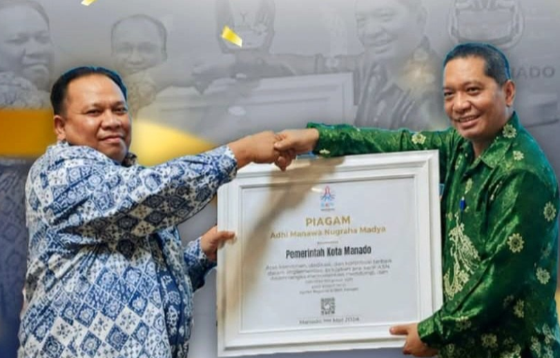 Manado Raih Penghargaan BKN atas Pengelolaan ASN Berbasis Talenta dan Digital