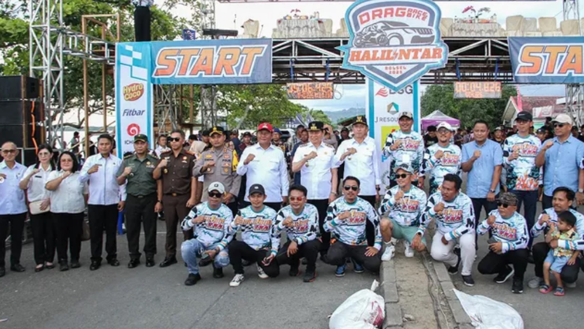 Wakil Gubernur Sulut Victor Mailangkay Resmi Buka Halilintar Drag Race dan Drag Bike Bolsel 2025