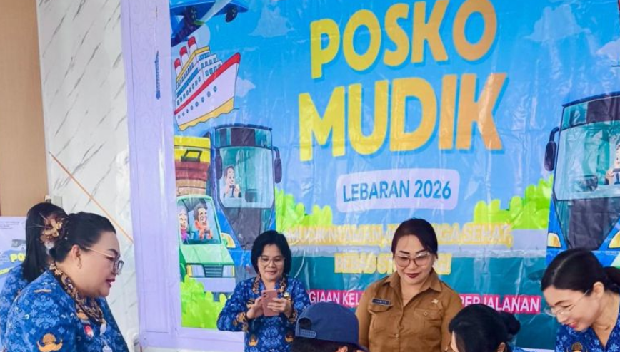Posko Mudik BKKBN Sulut Hadirkan Layanan Kesehatan dan Edukasi bagi Pemudik di Terminal Malalayang