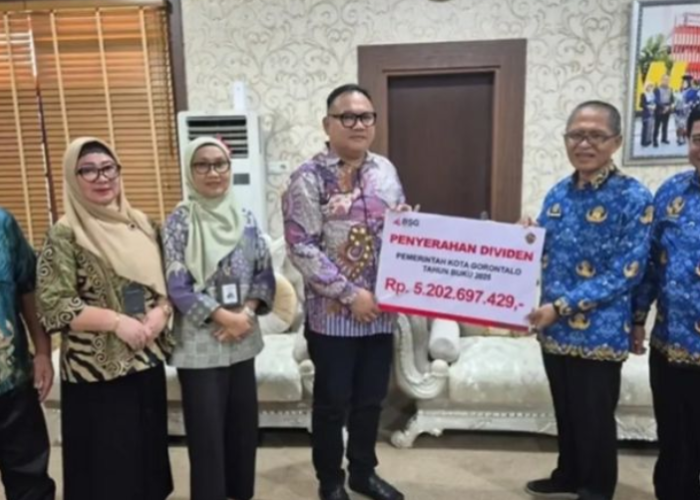 Bank SulutGo Setor Dividen Rp5,2 Miliar ke Pemkot Gorontalo, Tambah CSR untuk Kebersihan Kota