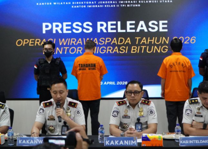 Imigrasi Bitung Amankan Dua WNA Tiongkok Diduga Langgar Izin Tinggal dalam Operasi Wirawaspada