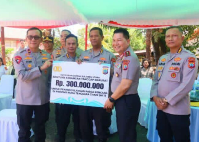 Polda Sulut Salurkan Bantuan Rp300 Juta untuk Penanganan Bencana di NTT
