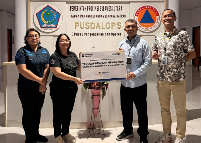  Cepat Tanggap, Bank Mandiri Salurkan Bantuan ke Masyarakat Terdampak Gempa di Sulawesi Utara dan Maluku Utara