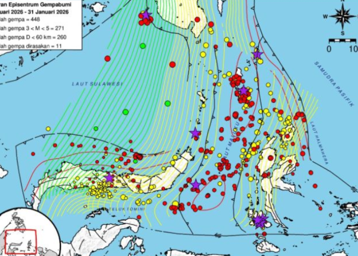 Sulut Diguncang 448 Gempa Selama Januari 2026, BMKG Manado Minta Warga Pesisir Siaga Evakuasi Mandiri