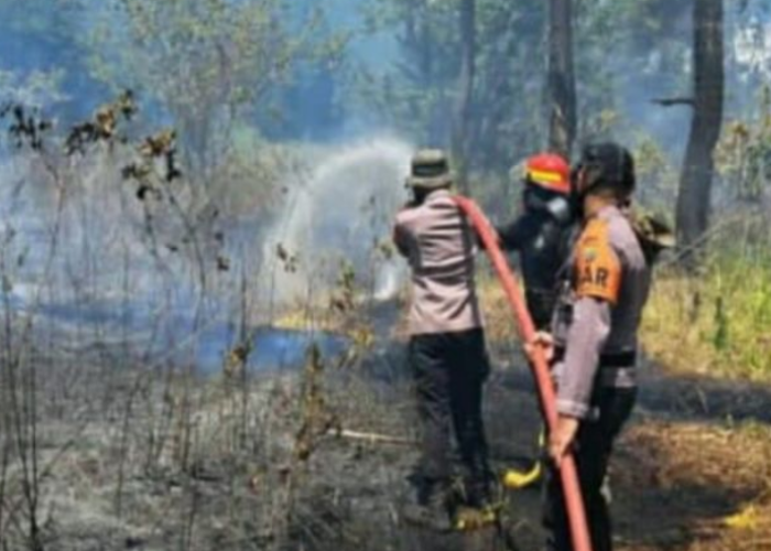 Kebakaran di Lereng Gunung Soputan, Brimob-TNI Bergerak Padamkan Karhutla
