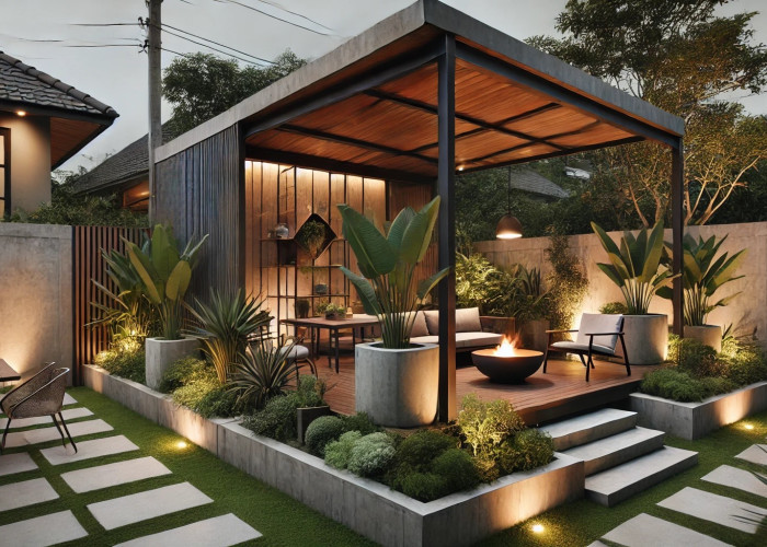 Inspirasi Taman Minimalis Gaya Industrial yang Estetik dan Fungsional