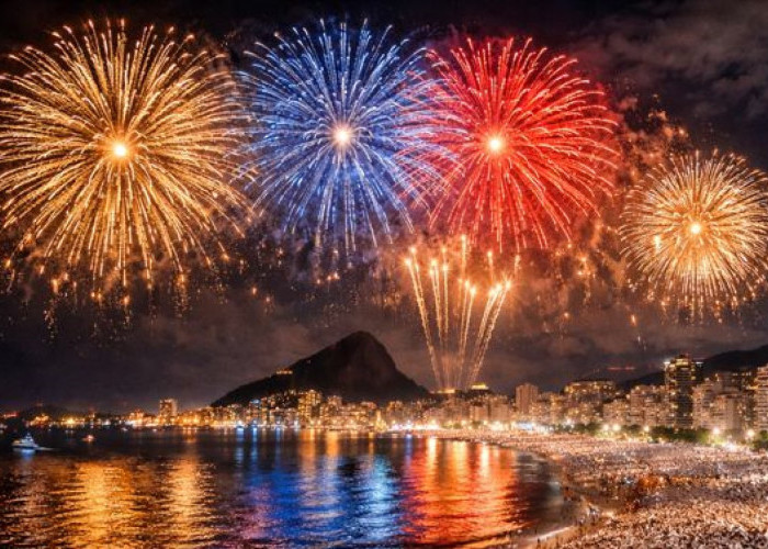 Pesta Tahun Baru Rio de Janeiro Ukir Rekor Dunia Lewat Lautan Manusia di Copacabana