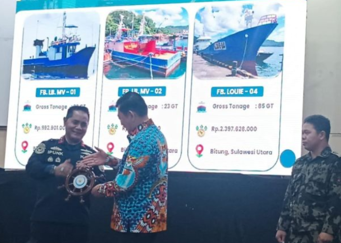 KKP Serahkan 3 Kapal Rampasan Illegal Fishing ke Pemprov Sulut, Didorong untuk Produktif