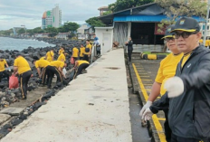 Seribu Personel Polda Sulut Turun ke Pantai, Kawasan Boulevard Manado Dibersihkan